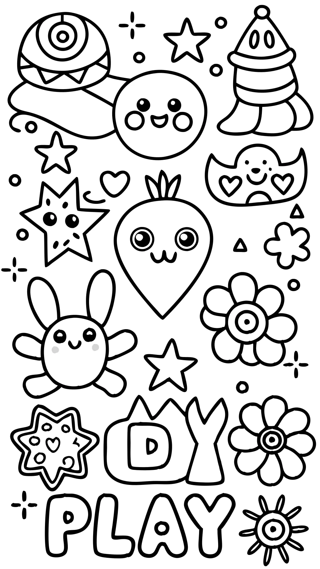 play doh coloring pages